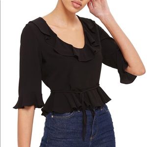 NWT Topshop Phoebe Frilly Blouse